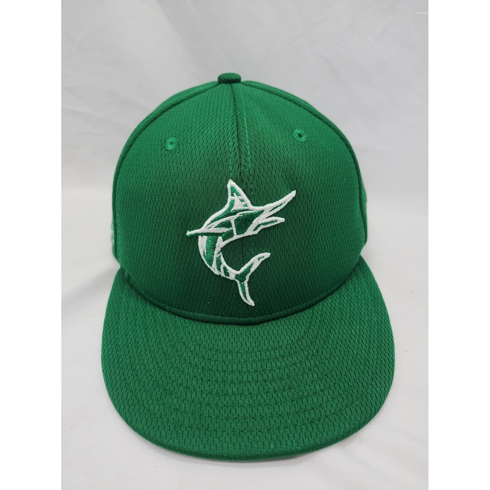 Miami Marlins St Patricks Day GREEN New Era 5950 Hat Size 7 5/8